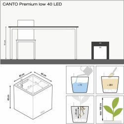 Plant pot Lechuza 40 x 40 x 40 cm White (1 Unit)