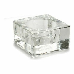 Candleholder Transparent Glass 6 x 3 x 6 cm (12 Units)