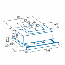 Conventional Hood Cata TFH 6430 GWH 0210101 White