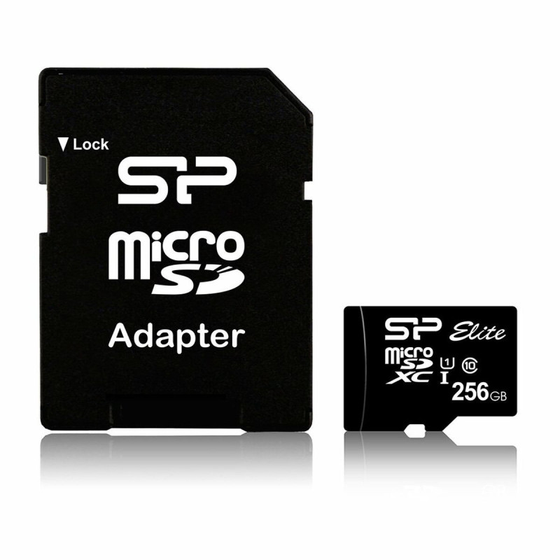 Micro SD Memory Card with Adaptor Silicon Power SP256GBSTXBU1V10SP 256 GB