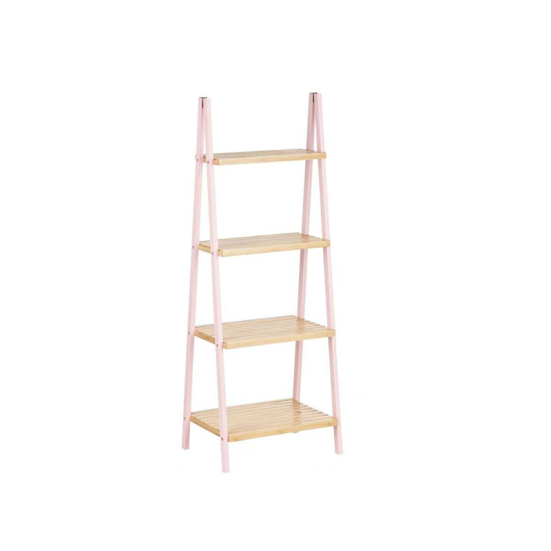 Bathroom Shelves Pink Natural Bamboo Pine 40 x 109,3 x 30 cm