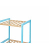 Bathroom Shelves 35 x 30 x 100 cm Blue Natural Bamboo Pine