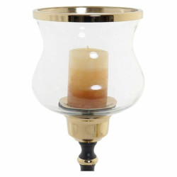 Candle Holder DKD Home Decor Aluminium Crystal Brass (18 x 18 x 42 cm)