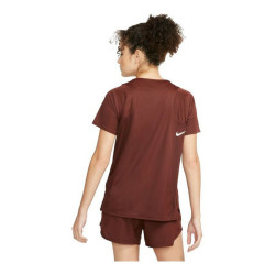 Short-sleeve Sports T-shirt Nike Dri-FIT Race W Brown