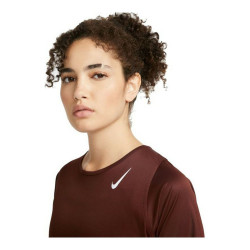 Short-sleeve Sports T-shirt Nike Dri-FIT Race W Brown