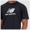 Men’s Short Sleeve T-Shirt New Balance Essentials Stacked Logo Black