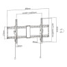 Wall Bracket GEMBIRD WM-90T-01 43" 90"