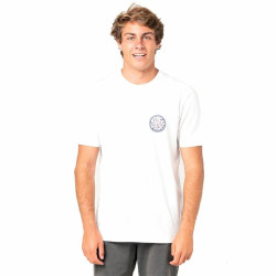 Men’s Short Sleeve T-Shirt Rip Curl Wetty Party White