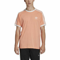 Men’s Short Sleeve T-Shirt Adidas 3 stripes Salmon