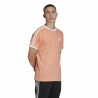 Men’s Short Sleeve T-Shirt Adidas 3 stripes Salmon