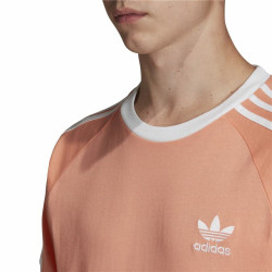 Men’s Short Sleeve T-Shirt Adidas 3 stripes Salmon