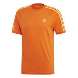 Men’s Short Sleeve T-Shirt Adidas 3 Stripes Orange