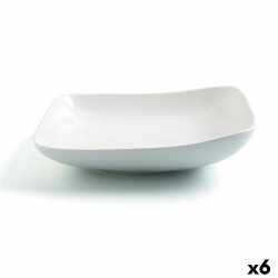 Deep Plate Ariane Vital Squared Ceramic White (Ø 21 cm) (6 Units)