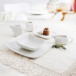 Deep Plate Ariane Vital Squared Ceramic White (Ø 21 cm) (6 Units)