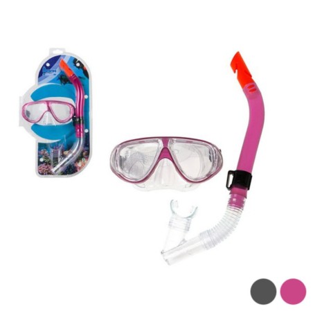 Snorkel Goggles and Tube Pink (25 x 43 x 6 cm)