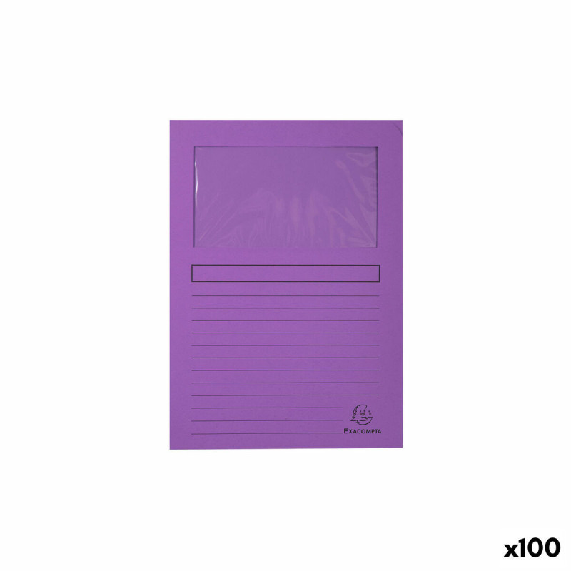 Subfolder Exacompta Forever Transparent window Violet A4 100 Pieces