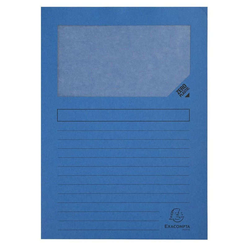 Subfolder Exacompta Forever Transparent window Navy Blue A4 100 Pieces