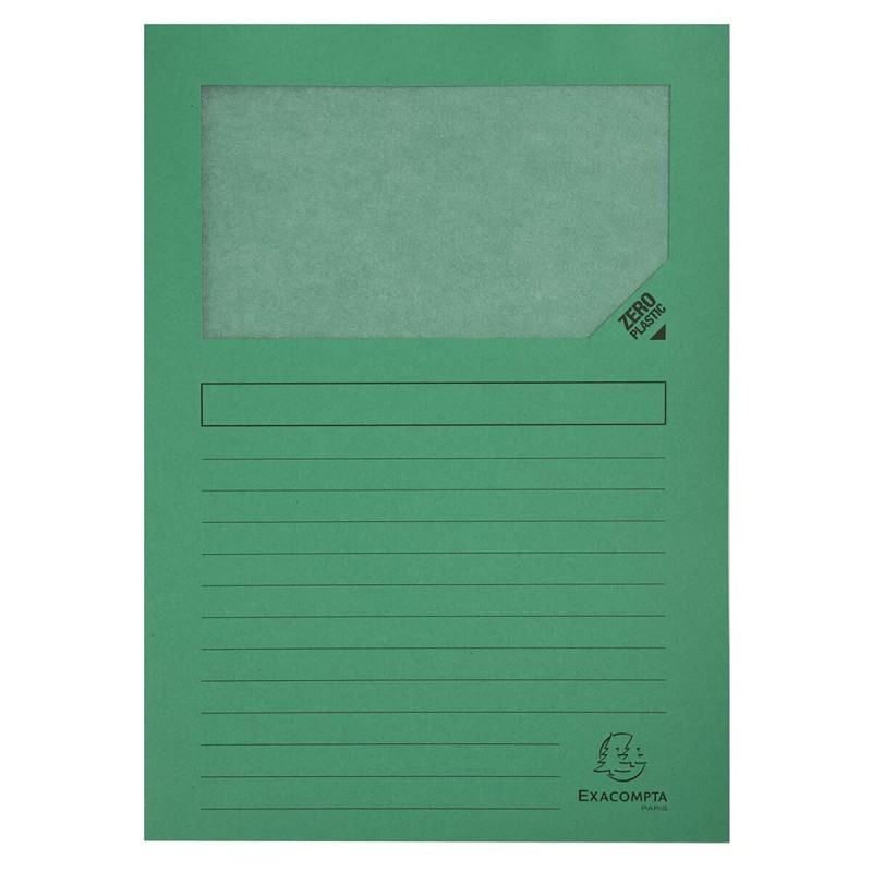 Subfolder Exacompta Forever Transparent window Green A4 100 Pieces