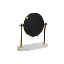 Mirror Home ESPRIT White Golden Metal Marble 30 x 10 x 30 cm