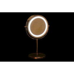 Magnifying Mirror with LED DKD Home Decor 21,5 x 13,5 x 32,5 cm Silver Metal