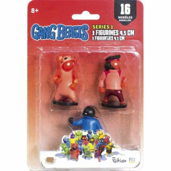 Action Figure Lansay Gang Beasts Lot  4 3 Pieces 4,5 cm