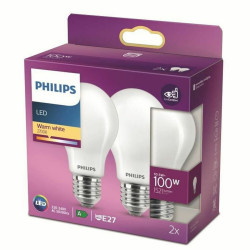 LED lamp Philips Equivalent 100 W E27 White D (2700 K) (2 Units)