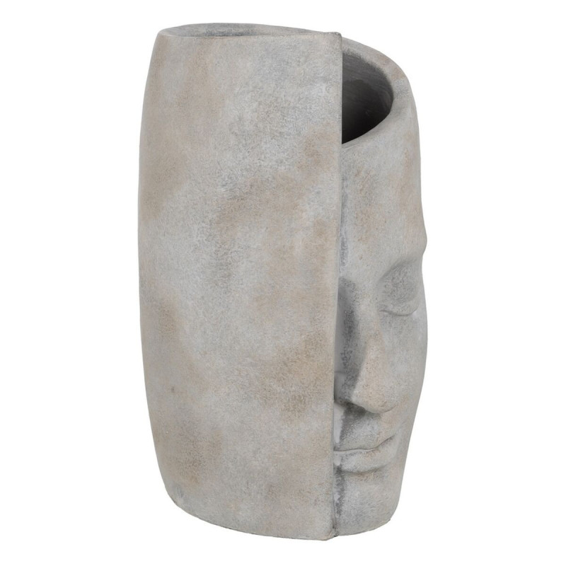 Vase Grey Cement Face 21 x 18 x 32,5 cm