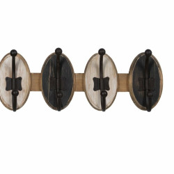 Wall mounted coat hanger Fir wood 61 x 12,5 x 17 cm