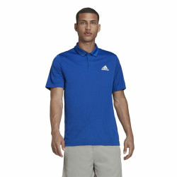 Men’s Short Sleeve Polo Shirt Adidas Aeroready Blue