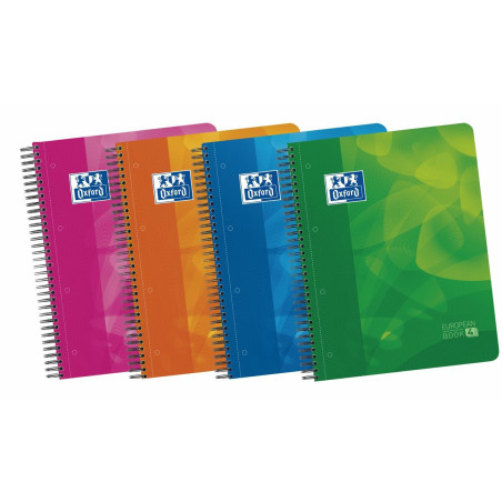 Notebook Oxford European Book Multicolour A4 4 Pieces 120 Sheets