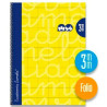 Notebook Lamela 3 mm Yellow Din A4 5 Pieces 80 Sheets