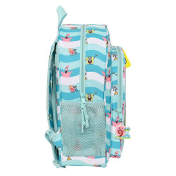 School Bag Spongebob Stay positive Blue White (32 x 38 x 12 cm)