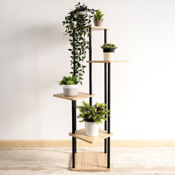 Flower Pot Stand Vinthera Moa Steel Black 59,8 x 106,3 cm