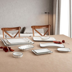 Snack tray Quid Gastro White Ceramic 31 x 18 cm (6 Units)