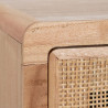 Hall Table with Drawers HONEY 80 x 40 x 82 cm Natural Wood Rattan