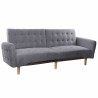 Sofabed DKD Home Decor Grey Polyester Wood Plastic Modern Scandi 190 x 75 x 75 cm