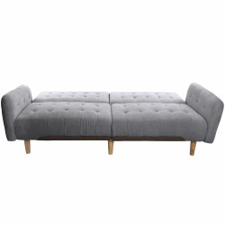 Sofabed DKD Home Decor Grey Polyester Wood Plastic Modern Scandi 190 x 75 x 75 cm