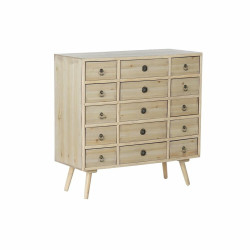 Chest of drawers DKD Home Decor Natural Wood MDF Navy Blue Light grey (80 x 35 x 82 cm)