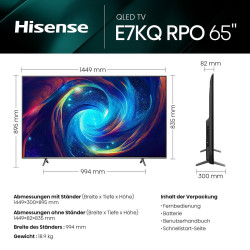 Smart TV Hisense 65E7KQ PRO 65" 4K Ultra HD LED D-LED QLED