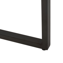 Console Black Natural Iron Tempered Glass Fir wood 134 x 32 x 83 cm