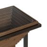 Console Black Natural Iron Tempered Glass Fir wood 134 x 32 x 83 cm