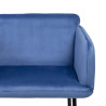 Armchair Synthetic Fabric Blue Metal