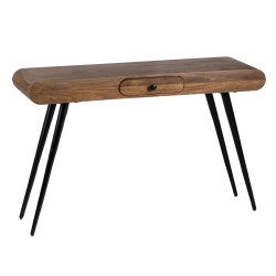 Console LIVU Black Natural Iron Mango wood 117 x 36,5 x 75 cm