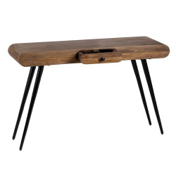 Console LIVU Black Natural Iron Mango wood 117 x 36,5 x 75 cm