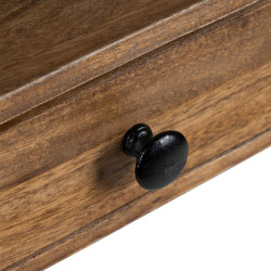 Console LIVU Black Natural Iron Mango wood 117 x 36,5 x 75 cm