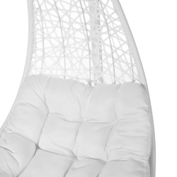 Hanging garden armchair Dido White Rattan 82 x 84 x 132 cm