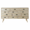 Chest of drawers DKD Home Decor Natural Wood MDF Navy Blue Light grey (120 x 36 x 68 cm)