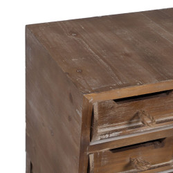 Hall Table with Drawers NATURE 80 x 36 x 90 cm Fir wood MDF Wood