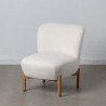 Armchair 62 x 75 x 74 cm Synthetic Fabric Metal White