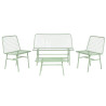 Table Set with 3 Armchairs Home ESPRIT Mint Metal 115 x 53 x 83 cm